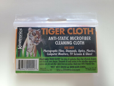 Kinetronics Anti-Static Microfiber Cloth, 10x18-Inch Tiger Cloth