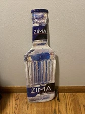 Vintage 1993 Zima Clearmalt Beverage Metal Tin Bottle Advertising Beer Bar Sign