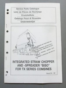 New Holland Serie TX Mähdrecher BISO Häcksler Ersatzteilliste Original