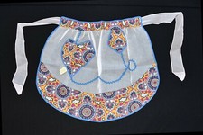 Artistic Apron House Permanent Finished Pink Organdy  Paisley Half Apron NWT