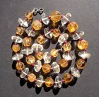 Crystal natural CITRINE 81 GEMSTONES necklace AUTHENTIC  garnet BEADS 21 inches — photo 3