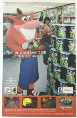 Crash Bandicoot Wrath of Cortex Print Ad Game Poster Art PROMO Original PS2