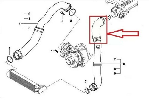 Original LLS Turboschlauch oben für BMW 3er E46 318d td 320d Cd td 11617791393 - Bild 5 von 5