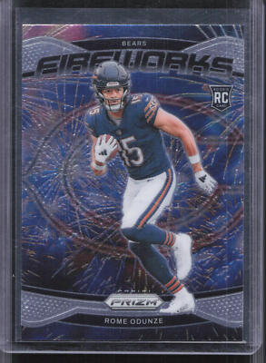 2024 Panini Prizm #19 Rome Odunze Fireworks Rookie RC Chicago