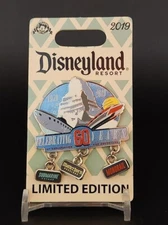 Disney 2019 DLR 60 years monorail submarine voyage Matterhorn dangle LE pin