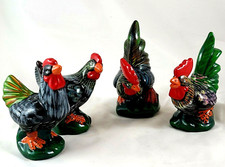  4 Chicken/Rooster Black/Gray