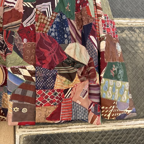 Vintage 1940s Crazy Quilt Coat Prints Silks Folk Art Dress Jacket Cropped - Picture 6 of 8