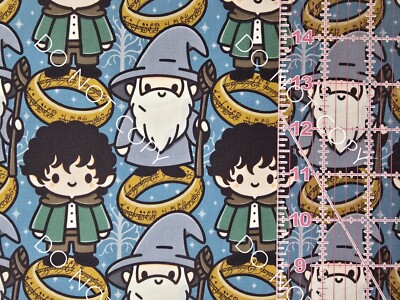 Custom 100% Cotton Woven Fabric Lord Of The Rings Movie By the 1/4 Yard 9x56 V3