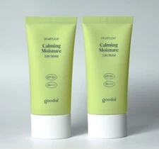 GOODAL Heartleaf Calming Moisture Sun Cream SPF50+ PA++++ 50ml x2 Hydrating