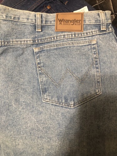 Wrangler Rugged Wear Blue LightWash Relaxed Bootcut Jeans  50 32 - Picture 1 of 9
