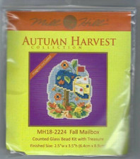 Autumn Fall Mailbox Cross Stitch Glass Bead Kit by Mill Hill
