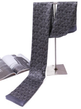 100 Silk men women Scarf satin neckerchief Wrap paisley gray black MY221-10