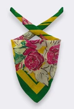 Vintage Jean Louis Scherrer Handkerchief Neckerchief Bandana Pocket Square Gift