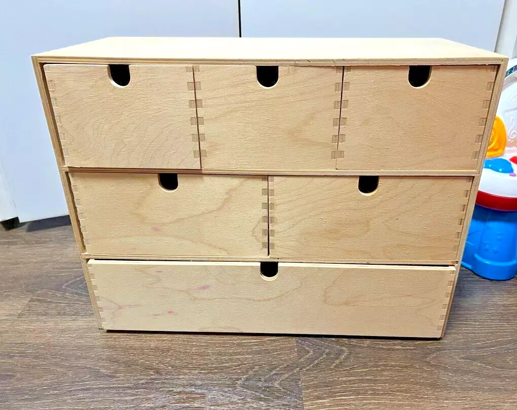 IKEA MOPPE Mini Storage Chest, Birch Plywood, 16 ½x7x12 5/8, 402.163.57 -  NEW