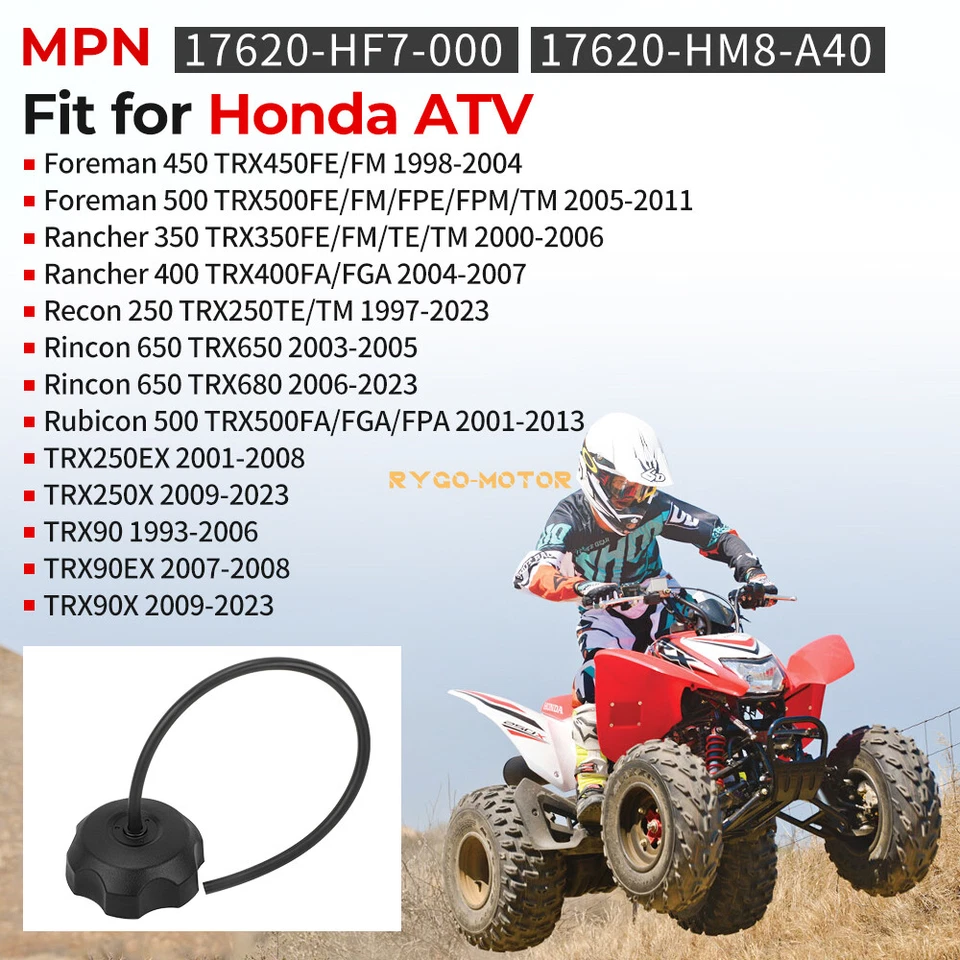 Gas Cap For Honda Foreman Rancher Recon Rancher Rincon 17620-HF7-000 - Image 2 of 4