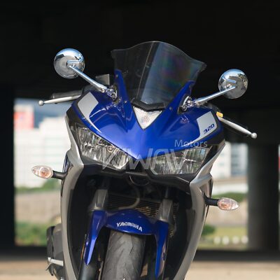 Round chrome mirrors Retro chrome base adjustable Kawasaki Ninja