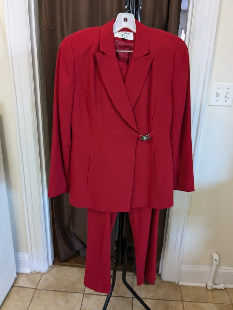 Vintage Kasper Jacket Pant Suit Womens Size 2P
