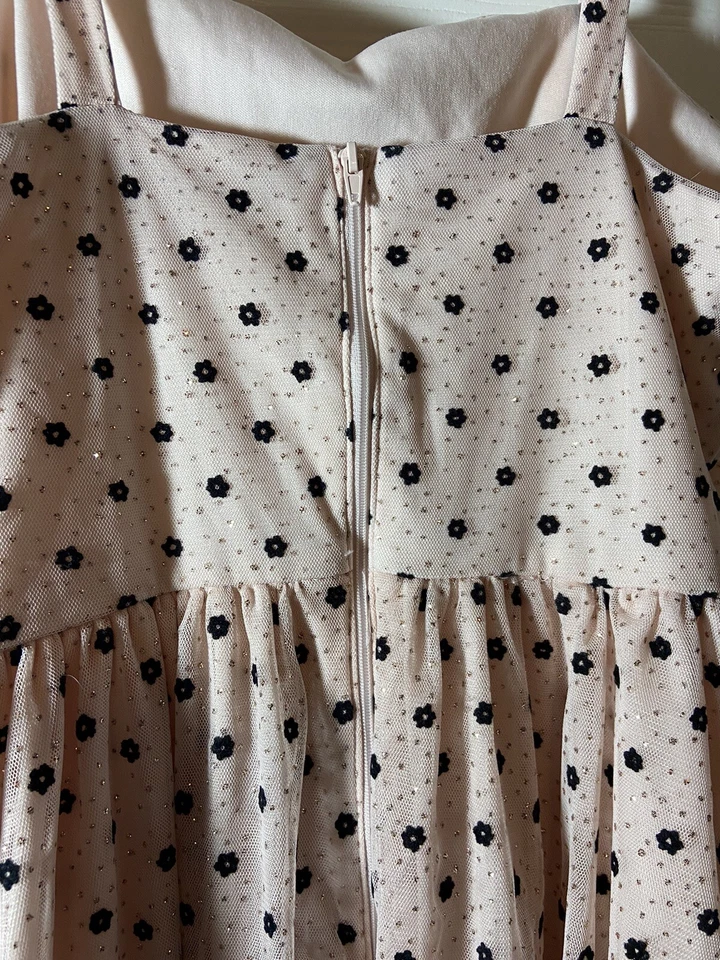 Vestido de Fiesta Niñas My Michelle Sin Mangas Rosa Brillo Negro Floral Lunares 16 Foto 3 de 4