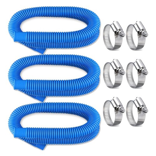 Poolpumpen-Schlauch 3,2 Cm X 104 Cm – Passt Für Filterpumpen 607, 637 & 32 Mm Oberirdische Pools Inkl. 6 Schlauchschellen