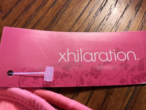 Xhilaration Size XS(00) Rose Bathing Suit Top 85% Polyester 15% Spandex Ribbed - Picture 3 of 7