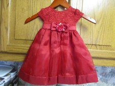 B-815 KID COLLECTION 7390 RED SZ M TODDLER DRESS GOWN NWT