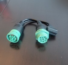 9pin J1939 Male to J1939 Female and OBD2 Splitter Cable ELD/GPS/Trucks