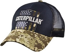 Caterpillar CAT Equipment Men's Structured Digi Camo Mesh Defend USA Cap/Hat
