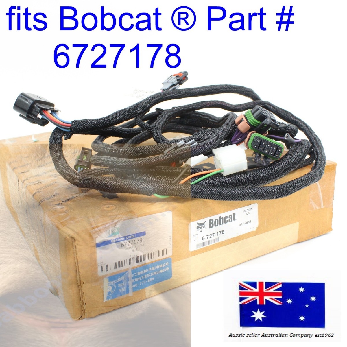 Waicat② for Bobcat Cab Wiring Harness 6727178 753 763 773 864 873G 883G