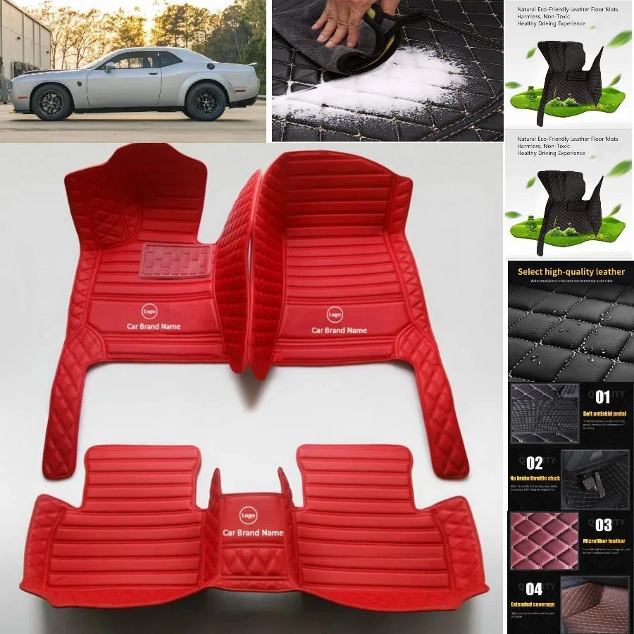For Fiat 500 500X 500L Car Floor Mats Auto Carpets Waterproof Pads Custom Liners - Imagem 3 de 4