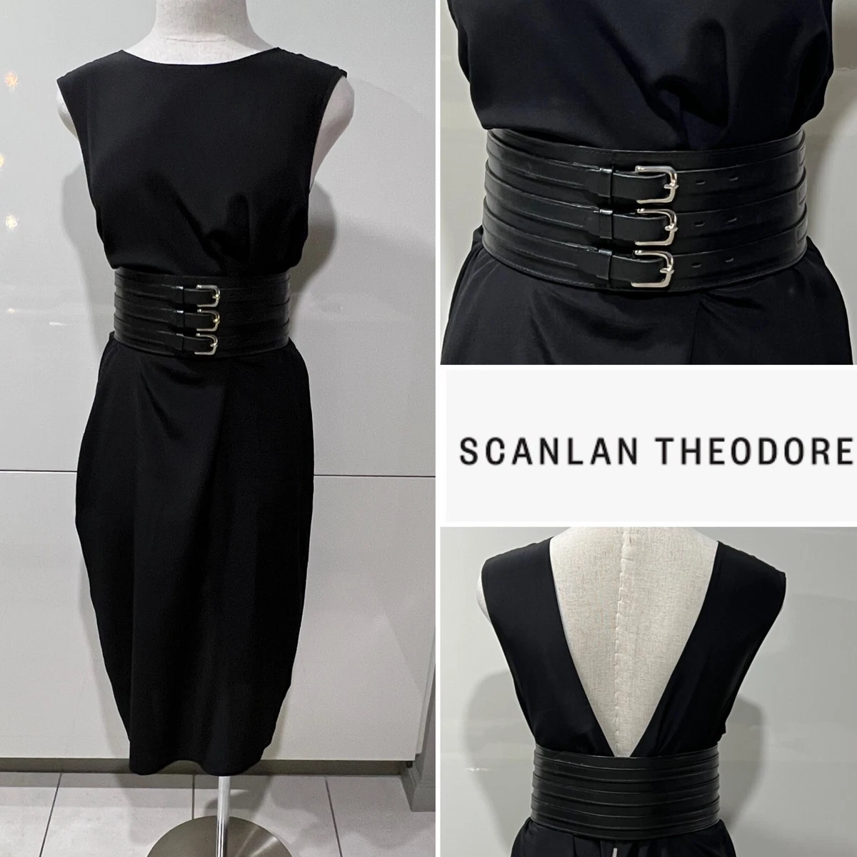 Scanlan theodore top leather dress