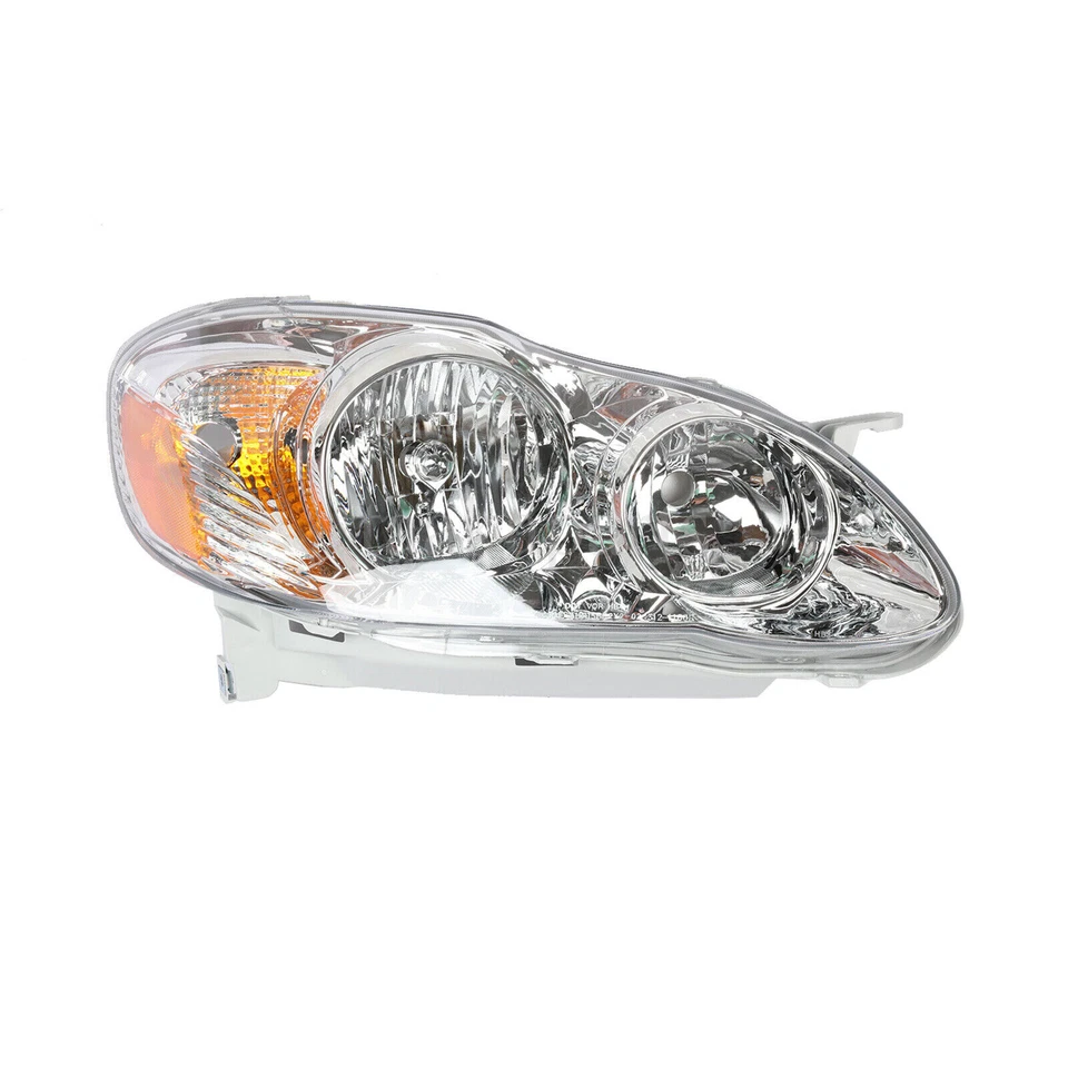 Par de faros de carcasa cromados aptos para Toyota Corolla 2003-2008 izquierda y derecha Foto 4 de 4