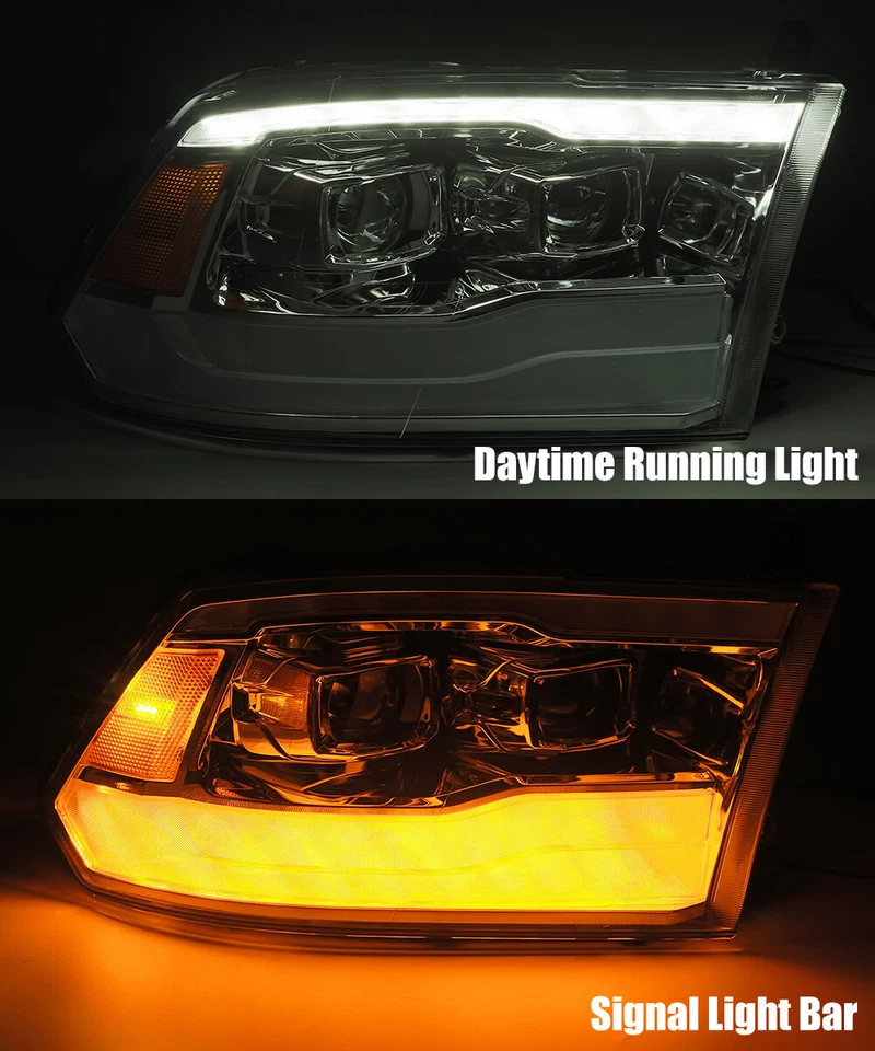 Faros proyectores cromados AlphaRex para Ram 1500/2500/3500 modelo base Ram 1500/2018 Foto 4 de 4