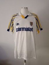 MATCH WORN Parma Umbro Maglia Apolloni Shirt Vs Roma 91/92 Maillot Trikot 
