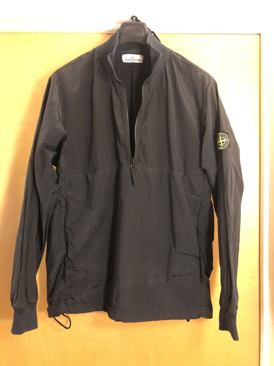 Stone Island Nylon Metal Half Zip Jacket Size XL Black Color | eBay