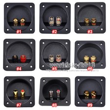 2pcs Square 2 Way Speaker Junction Box Speaker Terminal Binding Post 80x80mm ABS