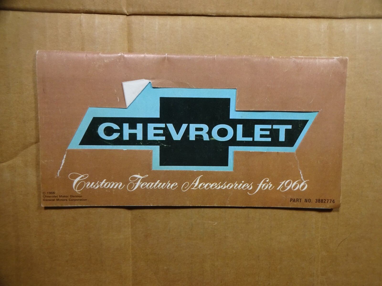 1966 Chevrolet Accessories Brochure Original Vintage Booklet Chevelle Corvette