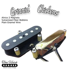 Tone Hatch Handwound  Pickups Alnico 2 Telecaster Set, A2 Made 2 Order