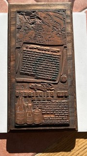 Copper Blatz Beer Printing Plate for Heidelberg " Tall Story #2 " Milwaukee Wisc