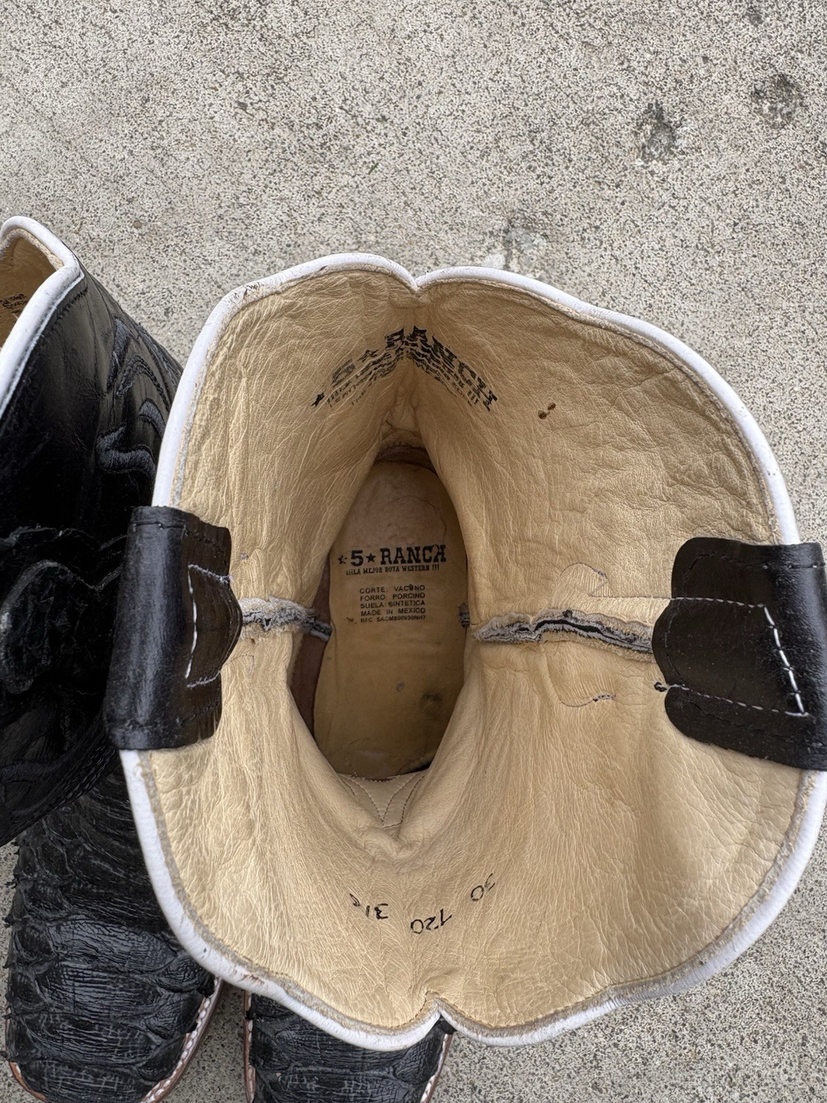 Giant python square toe Cowboy boots 12ee From Al… - image 6