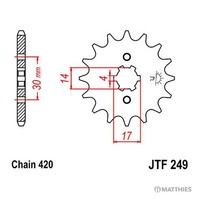 Ritzel Teilung 420 ZäHne 13 Ritzel Vorne JTF249.13