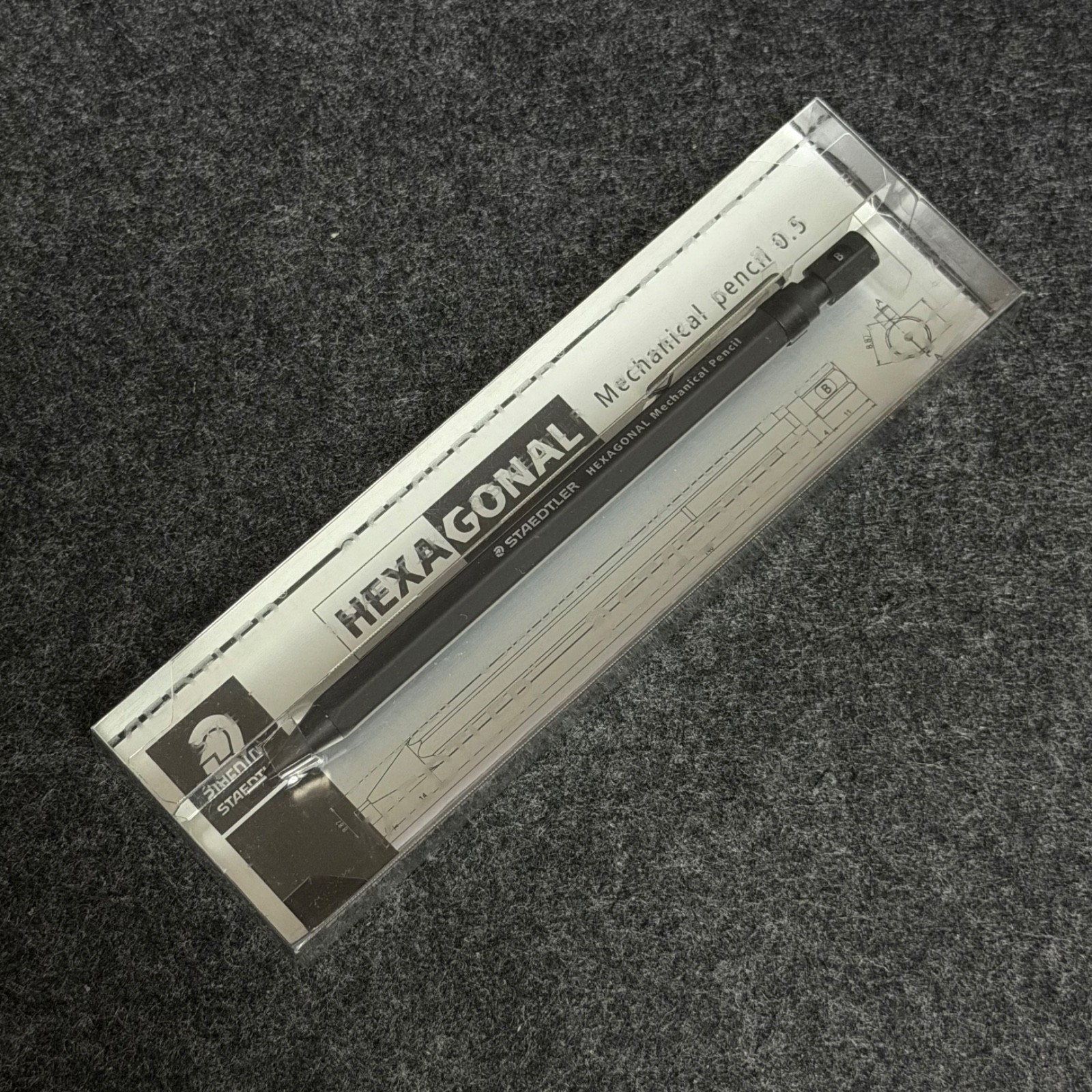 New Staedtler Hexagonal Mechanical Pencil Clean Black 0.5mm Japan 925 77-05B