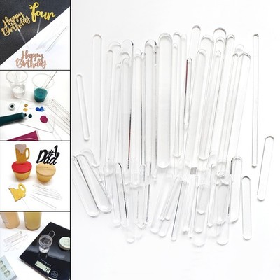 Acryl Sticks Multi Use Craft Cake Topper Sticks Cupcake Sticks Rührstäbchen