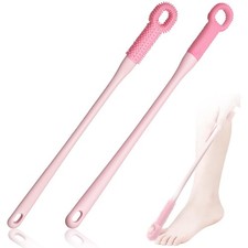 2 Pack Toe Scrubber Brush Long Handle, Soft Toe Cleaner for Deep Cleaning Exf...