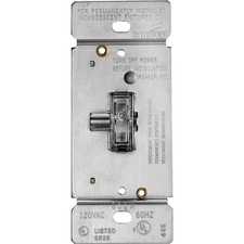 Eaton Wiring Devices TI306L-K Toggle Dimmer, 5 A, 120 V, 600 W, CFL, Halogen, In