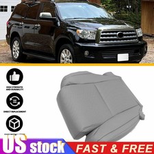 For 2007-2013 Toyota Tundra Sequoia Lh Driver Bottom Leather Seat Cover Gray