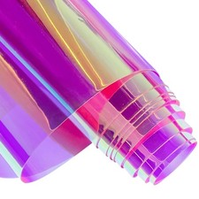 16 Gauge Holographic Iridescent Plastic Vinyl 16x54 Inch Transparent Violet