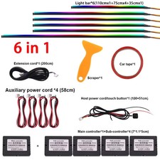 Rgb Led Car Interior Ambient Guide Light Strip Decor Atmosphere Door Light App