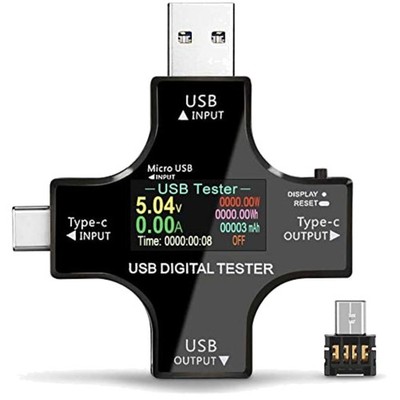 USB Multimeter USB Typ C Spannungs Strom Tester LCD Schutz Sicherheit