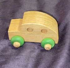 Vintage Kids Wooden Car Toy The Montgomery Schoolhouse Vermont USA Made