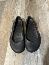 Crocs at Work Shoes Ballet Flats Women's 8 Black Casual Slip Resistant Comfort